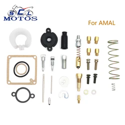 Sclmotos For AMAL Carburettor Rebuild Kit AMAL Racing Carburettor Repair Kit Float House Seal Adjusting Screw Main jet Idle jet