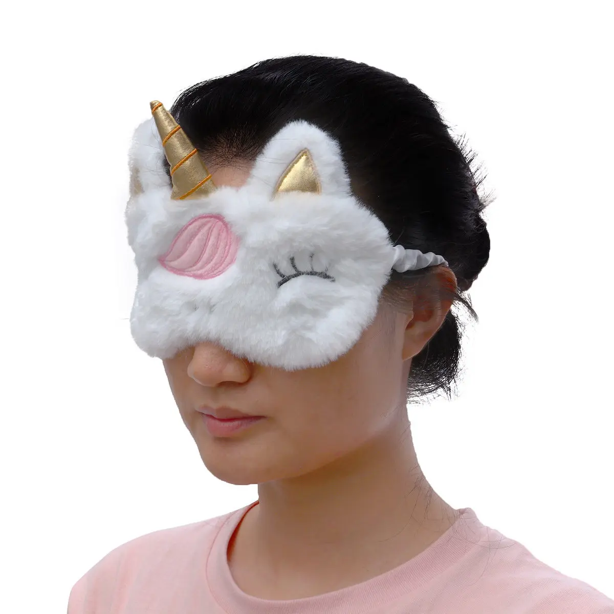 Rest Eyeshade Unicorn Eye Mask Golden Horn Pattern Soft Comfortable for Travel Home Hotel Lightweight Relieve Eye Strain Improve