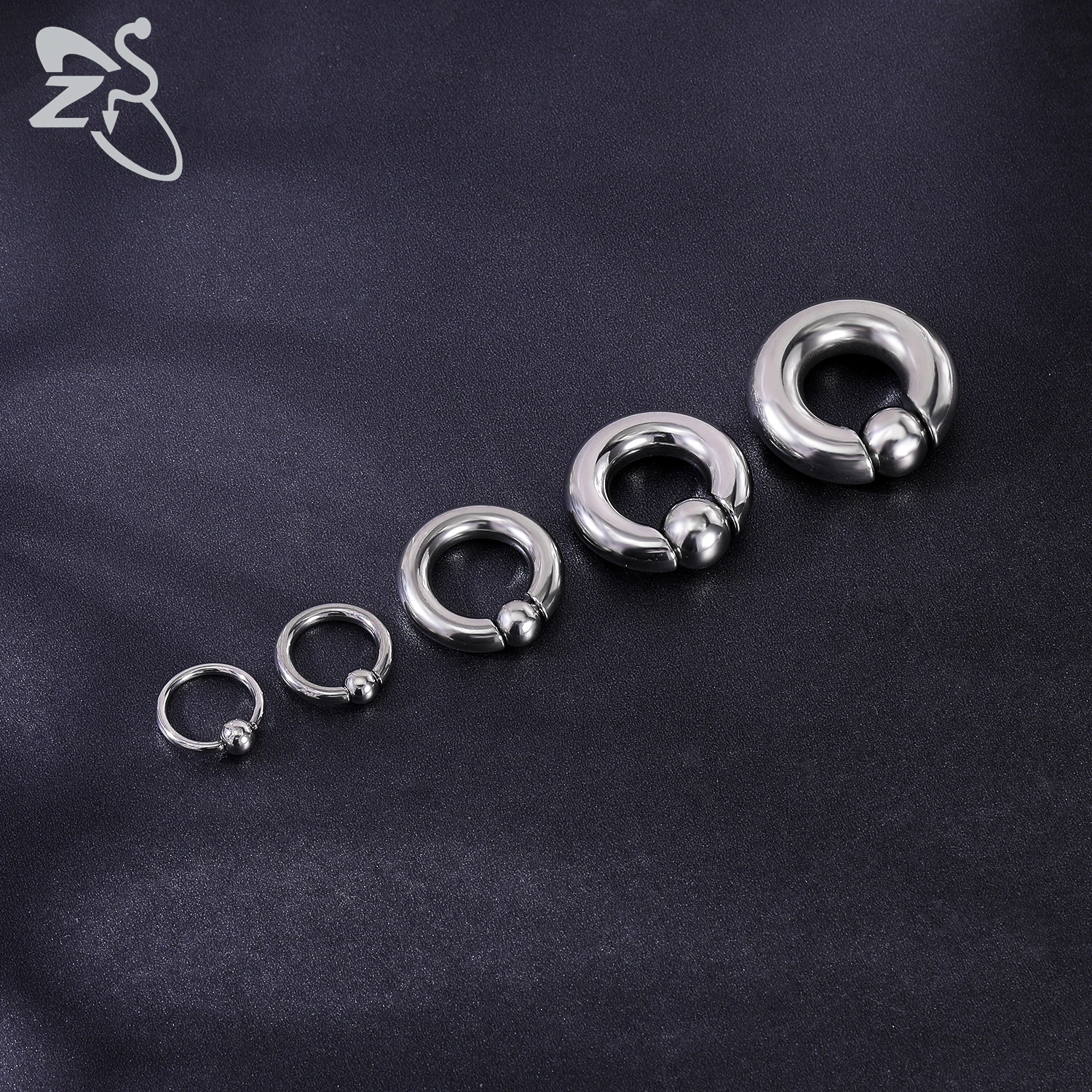 ZS 1 Stück 2/4/6/8G Edelstahl Hufeisen Nasenring Männer Innengewinde Große Gauge Piercings Ohr Expander Septum Piercing – Detail 3