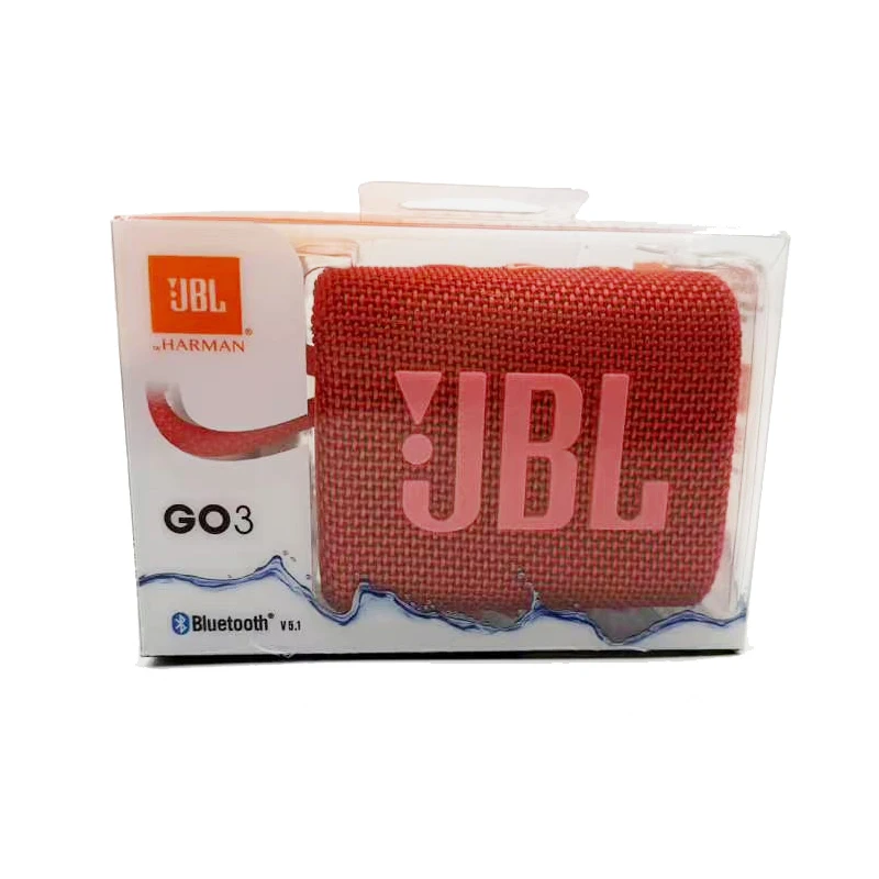 Originele JBL GO3 draadloze luidspreker met Bluetooth 5.1, draagbare waterdichte luidspreker, buitenluidsprekers Sport Bass party-luidspreker