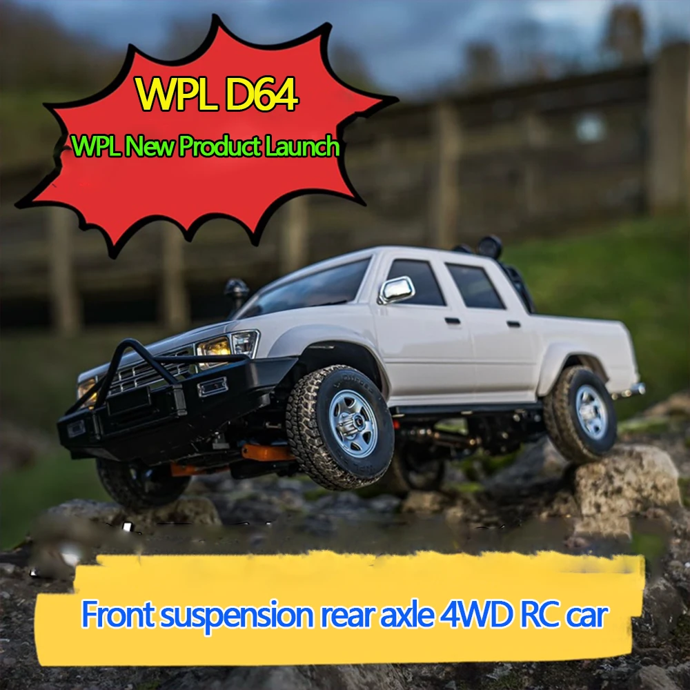 WPL  D64 D64-1 1/16 2.4G 4WD RC Crawler Car RTR Full Scale Electric Buggy LED Light Climbing Truck Car Kids Gift