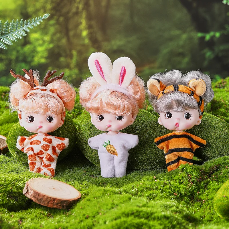 6Pcs Lifelike Reborn Baby Doll Mini Baby Doll Set with Clothes Cute Silicone Girl Toy for Birthday Christmas Gift