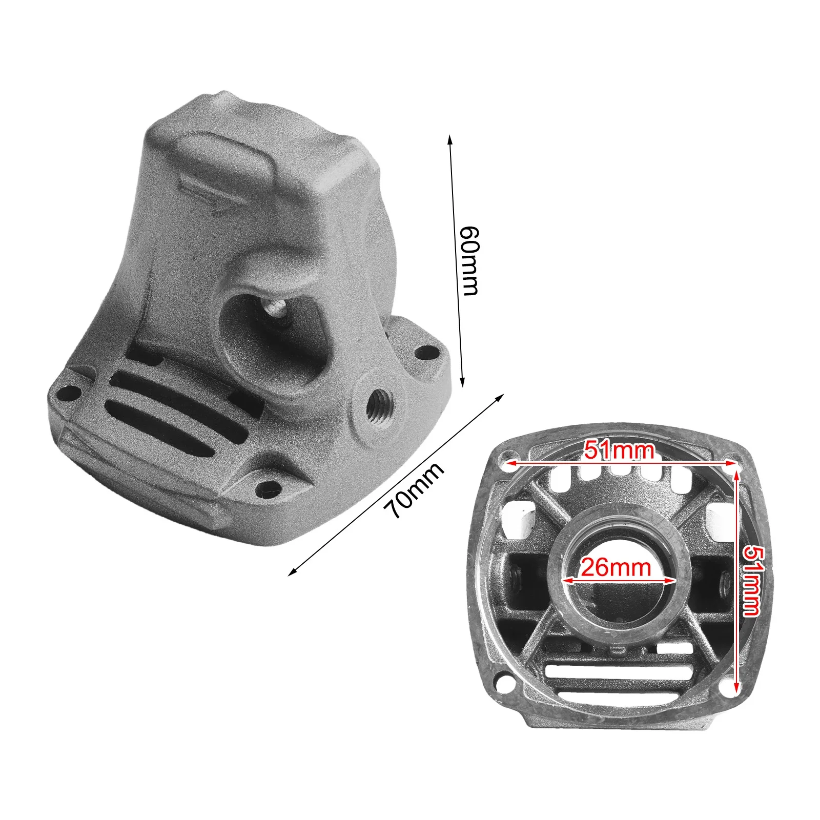Silver Aluminum Head Shell Gear Box Cover For GA4030 4031 5030 Angle Grinder Replacement Part Housing Case Tool Accessories