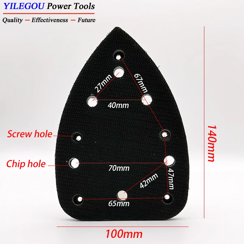140 × 100mm Triangle Sanding Disc. 6 Hole Sander Polishing Pad Abrasive Plate For Dremel Rotary Tools Sandpaper For Woodworking