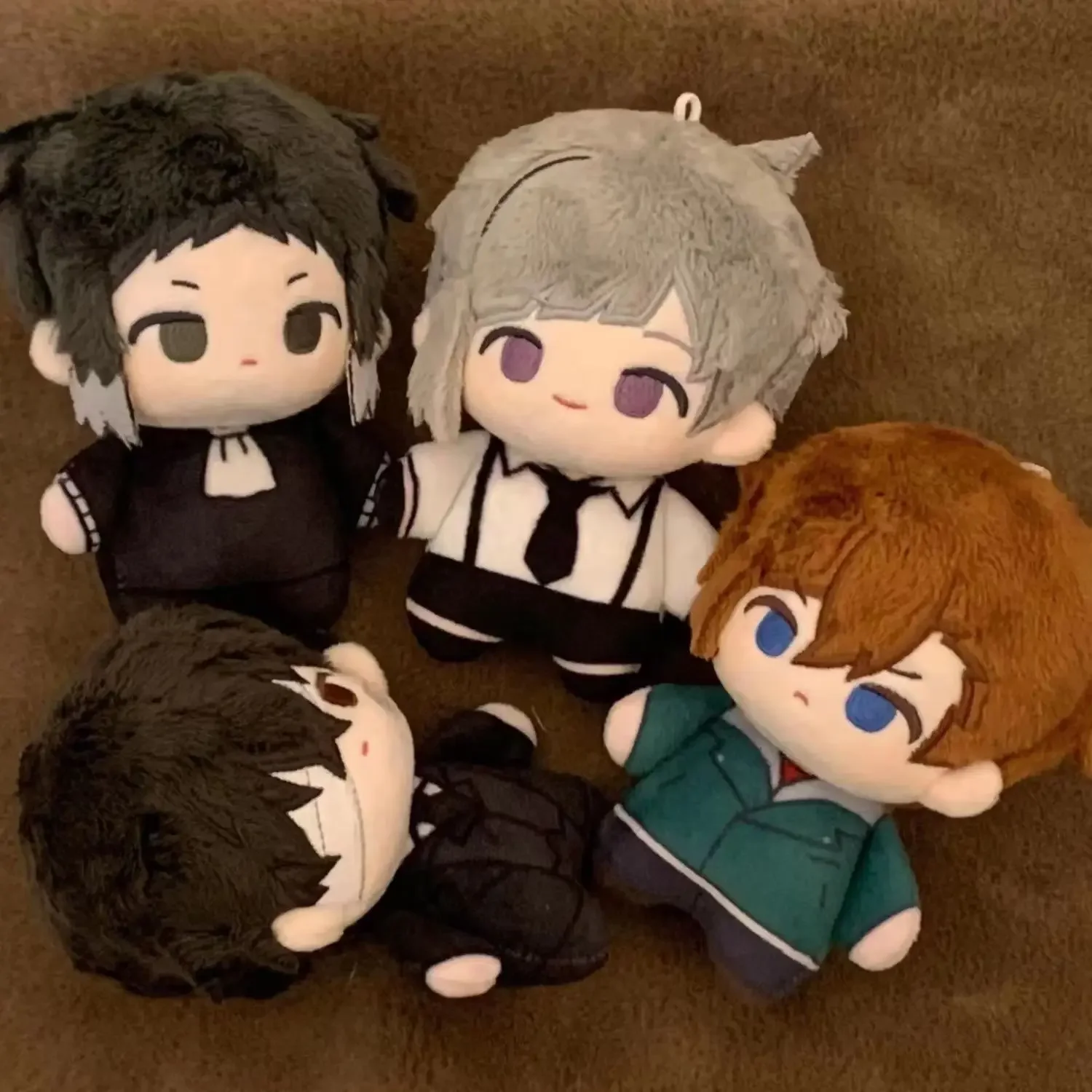 10 Cm Bungo Dogs Anime Dazai Osamu Nakajima Atsushi Akutagawa Ryunosuke Nakahara Chuuya Starfish Figure Body Idol Bag Pendant