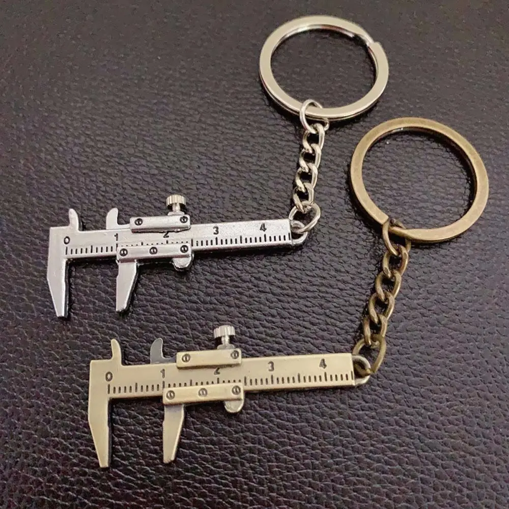 

Mini Portable Vernier Caliper Keychain Key Rings Car Key Charm Men's Ladies Car Bag Keychain Accessories Small Gift