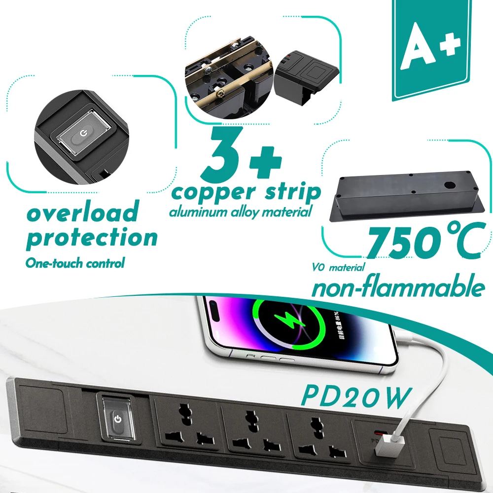 FUNAYA Built-in Table Socket M - Office Furniture Uk 评论和价格