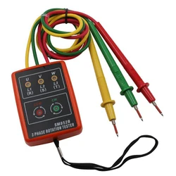 SM852B Three Phase Rotation Tester Digital Phase Detector LED Buzzer Three-Phase 60V-600V AC Phase Sequencer