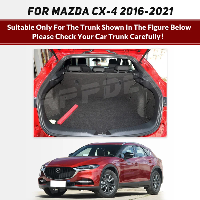 Car Trunk Mat For Mazda CX-4 2016 2017 2018 2019 2020 2021 Custom Car Accessories Auto Interior Decoration