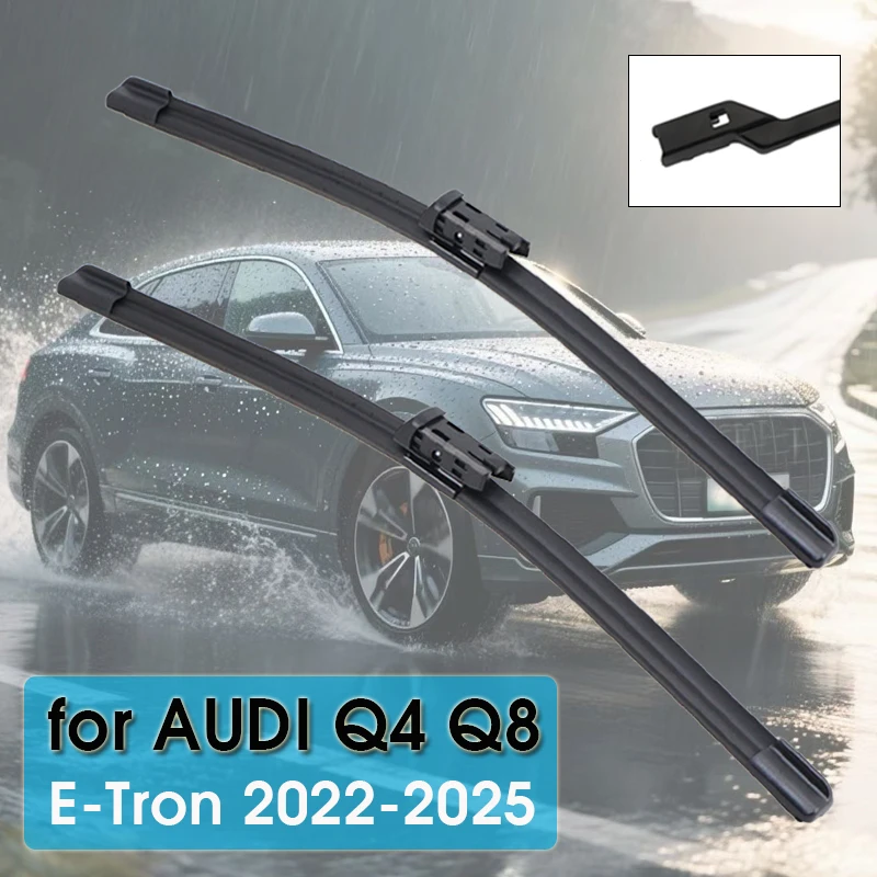 

For Q4 e-tron F4 Q8 e-tron GE 2022-2025 26"+18" Car Wiper Front Wiper Blades Fit Push Button Arm Front Windscreen KAWOO Wipers