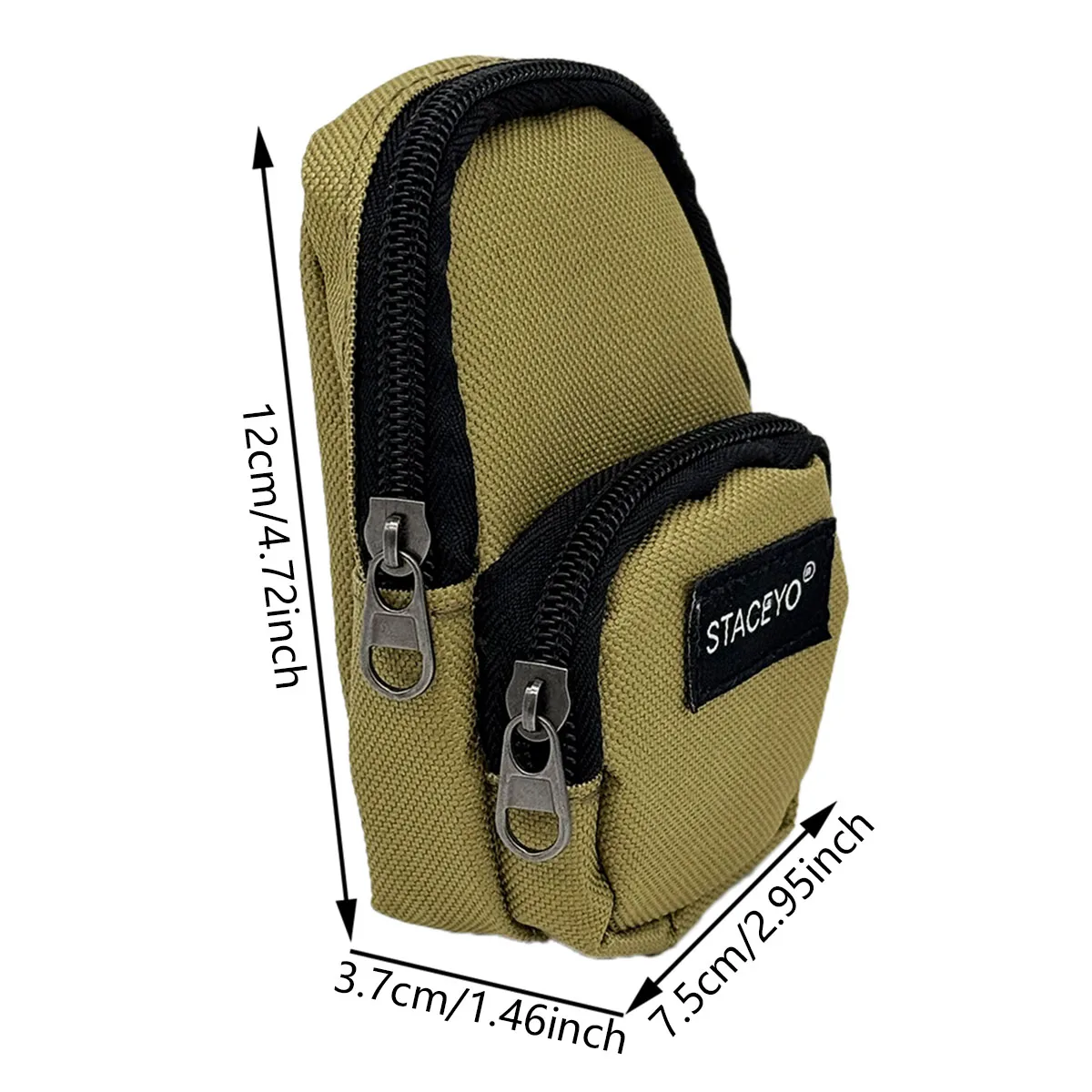 Mini borsa piccola per riporre gli auricolari wireless universali a doppia tasca in tessuto impermeabile portatile, una confezione