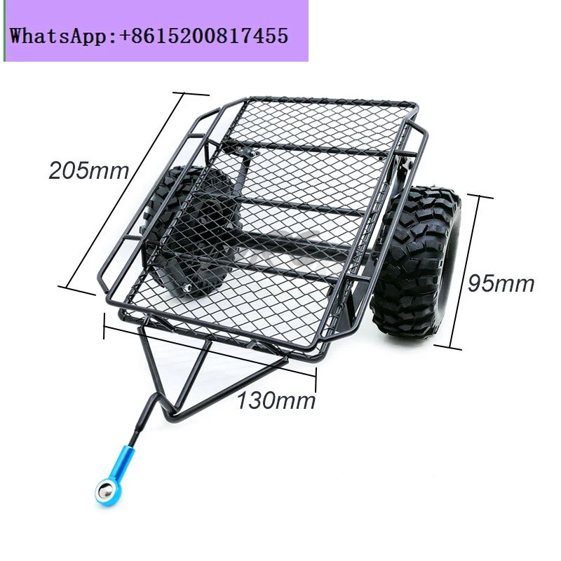 

1set Axial SCX10 1/10 Metal Hitch Mount Trailer 220*205mm for RC Crawler 90046 TRX4 D90 CC01