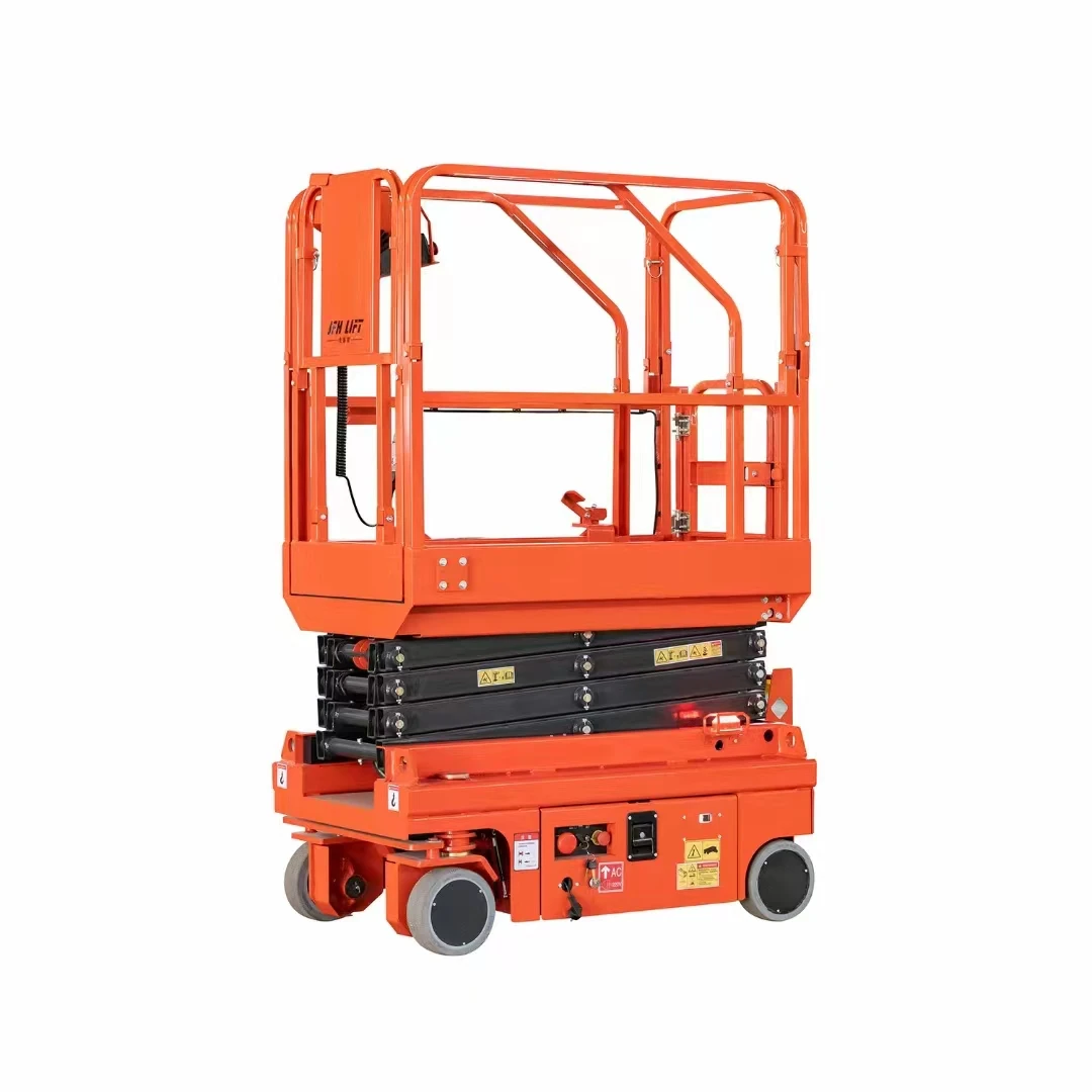CE Certificate Aerial Platform, 380kg Electric Hydraulic Small Mast Type Lift, Hand-held Portable Electric Boom Lift