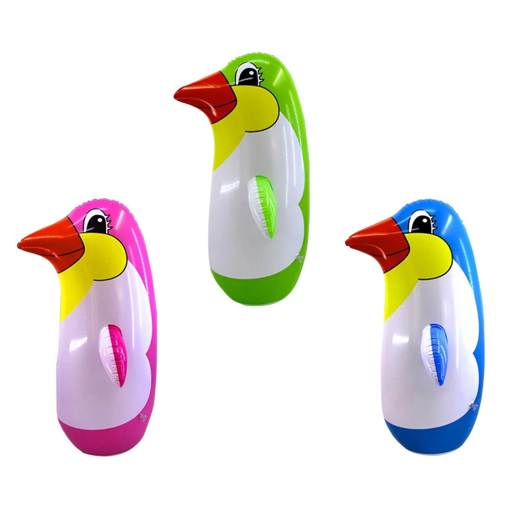 6 قطعة 22 سنتيمتر نفخ البطريق بهلوان جميلة الطباعة التفاصيل هدية عظيمة للأطفال الاسترخاء الاطفال اللكم لعبة