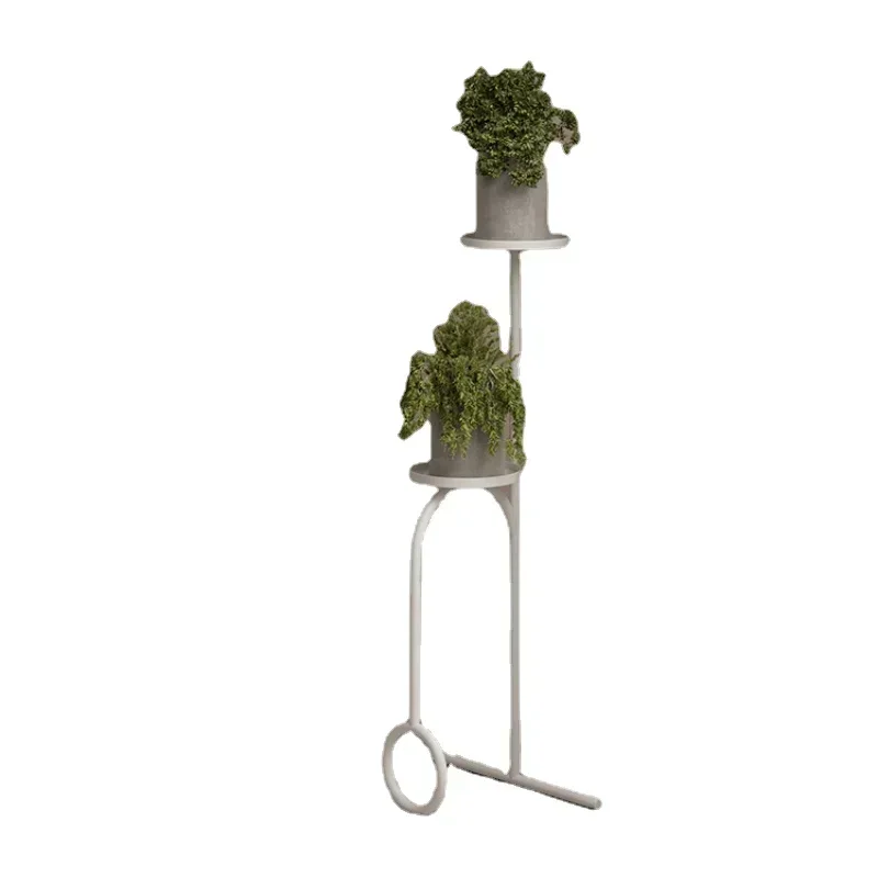 Simple Modern Stand for Flowers Balcony Multi-layer Plant Shelves Iron Green Luo Flower Rack Stable Bearing Metal Racks