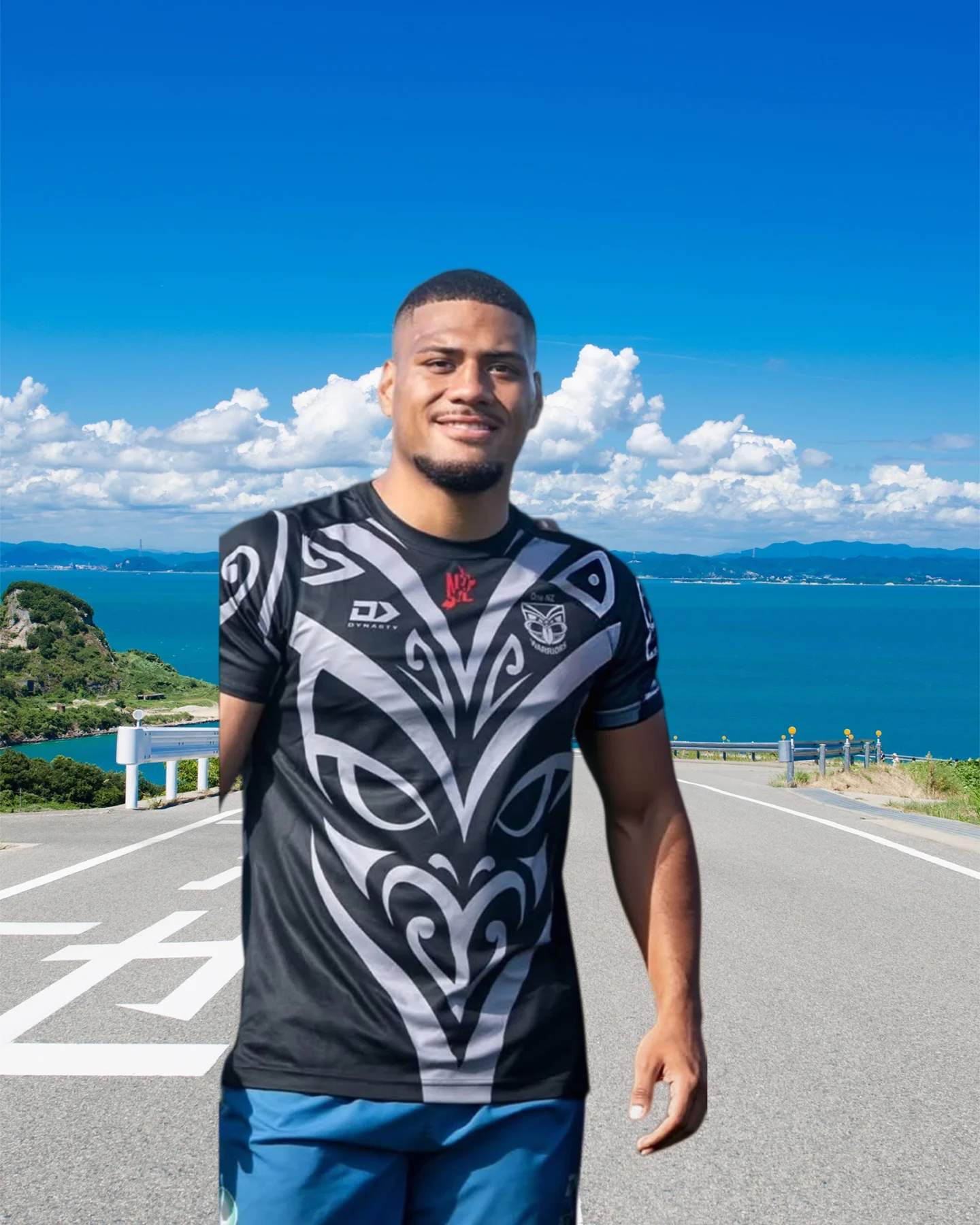 2026-27 New Jersey Family Clothing Maori Tribe Pattern Short Sleeve Fan Training Shirt Suitable for Daily and Training Wearing
