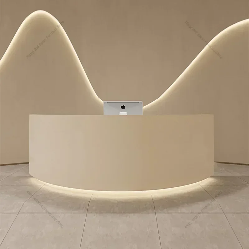

Italian Style Simplicity Reception Desks Multifunctional Beauty Salon Reception Desks Nail Salon Office Furniture Receptie HBRD
