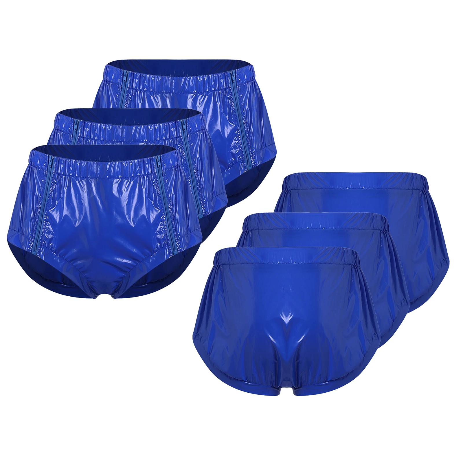 

Adult Leak-proof Diaper Cover Underwear 3Pcs Sides Zipper Tear-away Waterproof Briefs Elderly Special Needs Adaptive Clothing