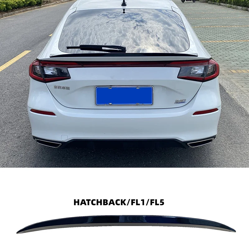 For 11 Generation Honda Civic Hatchback FL1 FL5 Rear Cover MAX Style Spoiler High Quality ABS Material Rear Wing