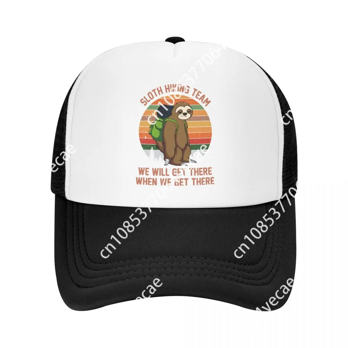 

Cool Sloth Hiking Team Trucker Hat Women Men Custom Adjustable Adult Baseball Cap Hip Hop Snapback Caps