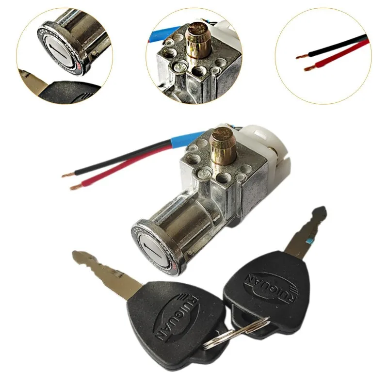 Bike Lock with Key, Electric Scooter Mini Lock with 2 Key Compatible with Motorcycle Electric Bike Scooter E-bike, Lock with Key