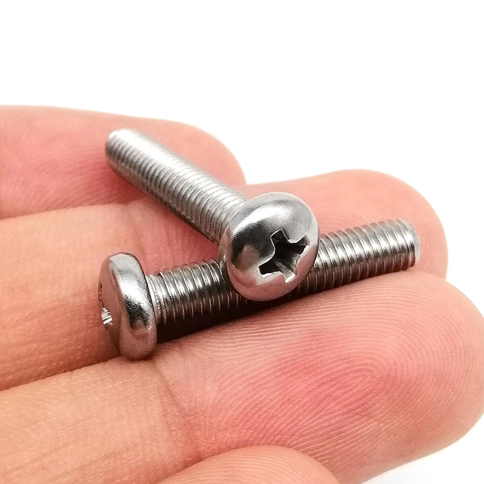 2/10/50pcs M2 M2.5 M3 M3.5 M4 M5 M6 M8 Long GB818 A2 304 Stainless steel Cross Round Phillips Pan Head Screw Bolt length=5-100mm