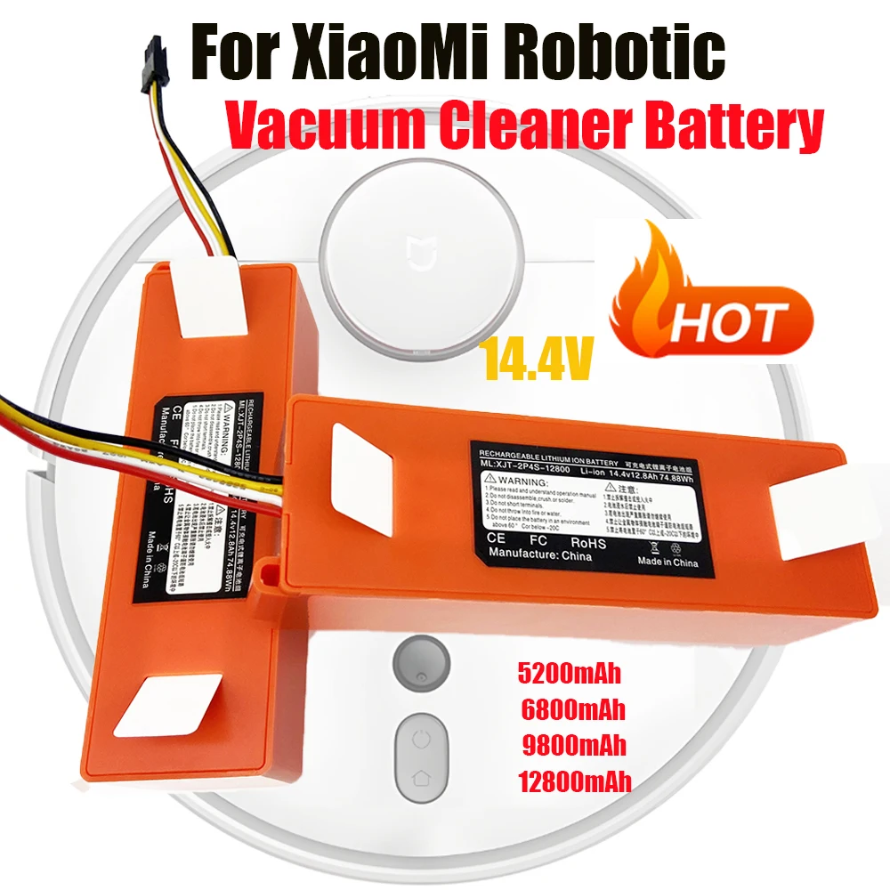 14.4V 12800mAh Replacement Battery For Roborock S6 S7 MaxV Q5 Q7 MAX Robot Vacuum Cleaner Accessories Parts Original👊👊👊