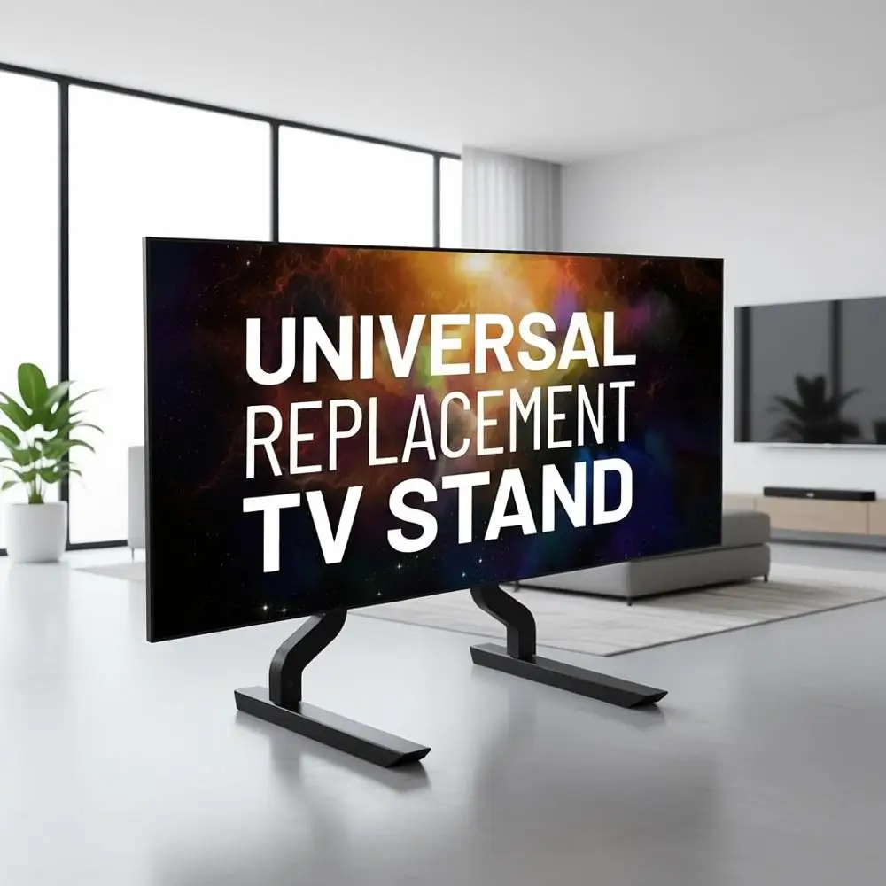 

Универсальная подставка для телевизоров 55-86 дюймов - наклонная конструкция для устойчивости, простая установка, включает крепление для саундбара и противоскользящие накладки