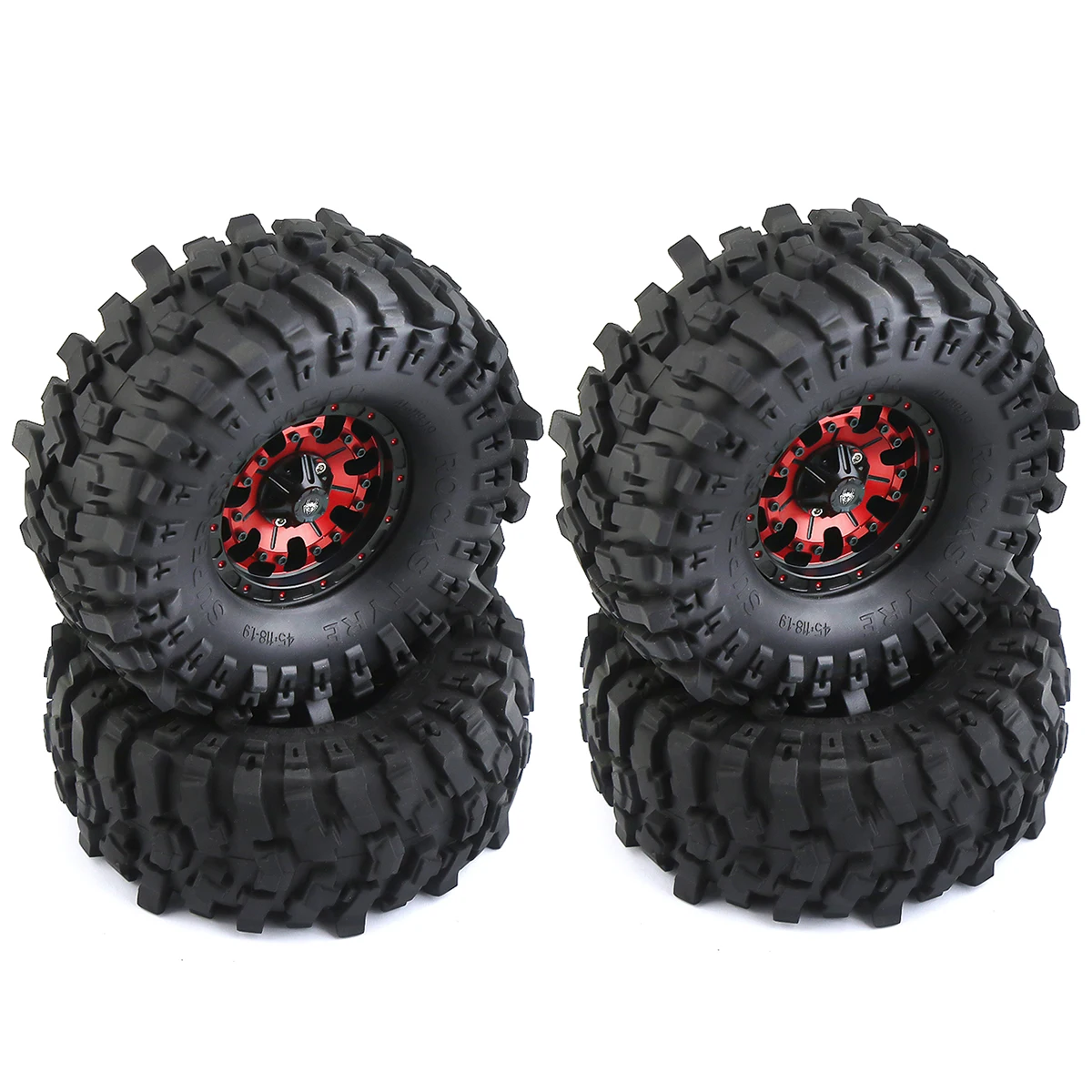 

1.9 Metal Beadlock Wheel Rims & Tires 118mm for 1:10 RC Crawler Traxxas TRX4 Axial Redcat Gen8 SCX10 III SCX10 90047 Tamiya cc01