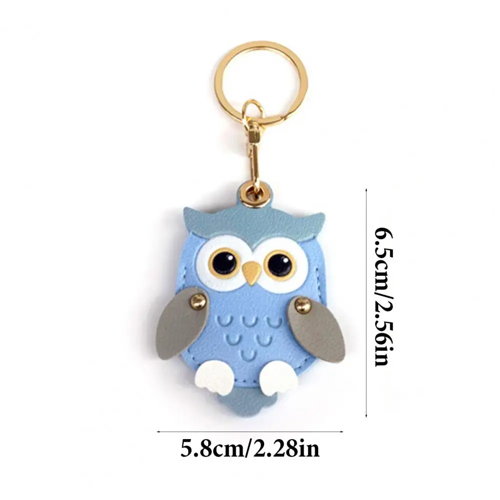 Keychain Pendant Cartoon Owl Charm Card Holder Faux Leather Access Card Case Decorative Keychain Accessory Decorative Keychain A view 6