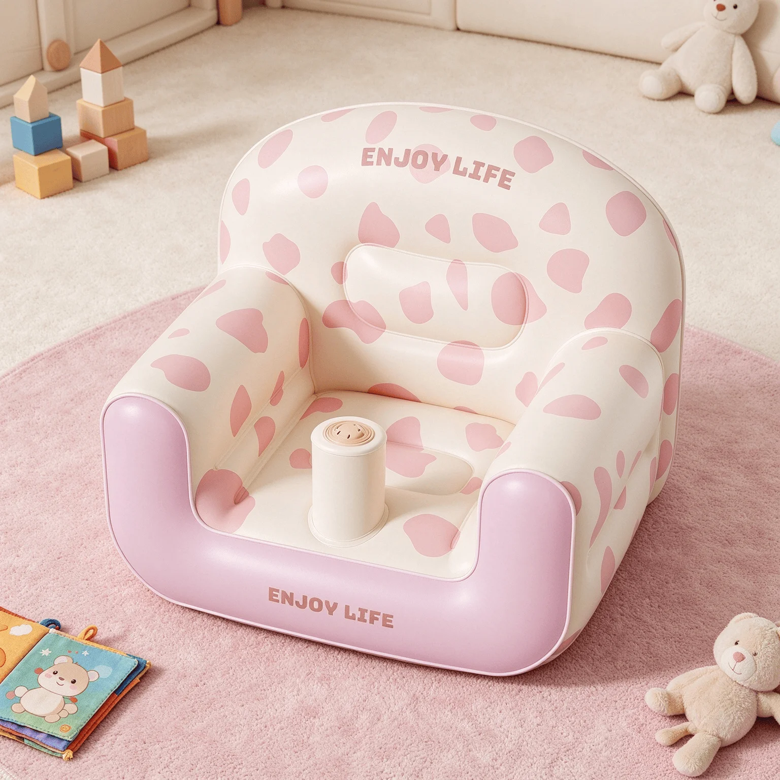 Inflatable Baby Support Seat, Portable Infant Sitting Chair for Floor