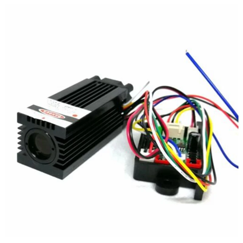 Modulo punto laser verde industriale a fascio spesso grasso 12V 532nm 100mw con TTL e ventola fredda