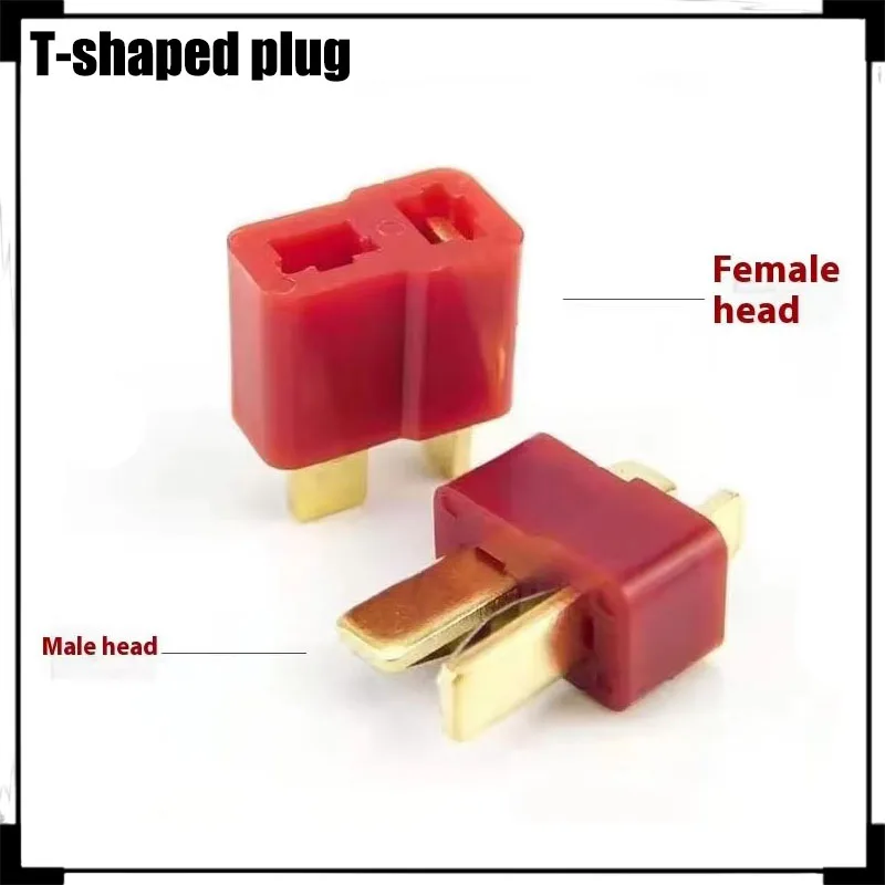 Anew Type Of T-Plug Male And Female Connector With A Bright Red Outer Shell Copper Core Suitable For Rc Lipo Battery Spare Parts