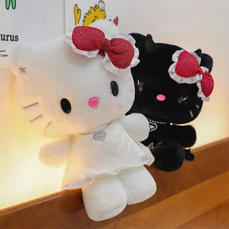 

Kawaii Hello Kitty Plush Toy Angel Devil Stuffed Doll Cute Cartoon Cat Pillow for Kids Birthday Xmas Gift for Girls Wholesale