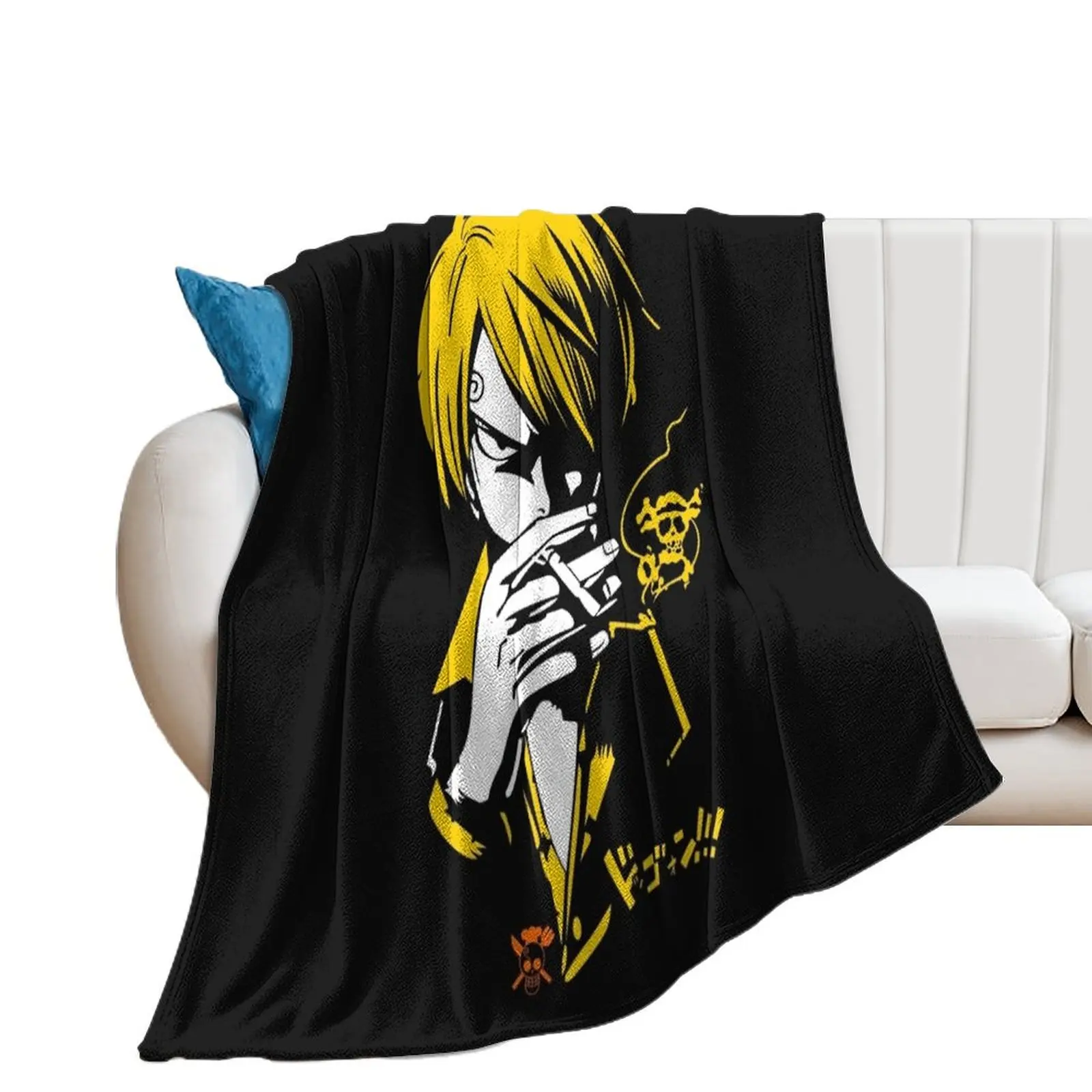 smokey sanji Throw Blanket Soft Decoratives Blankets