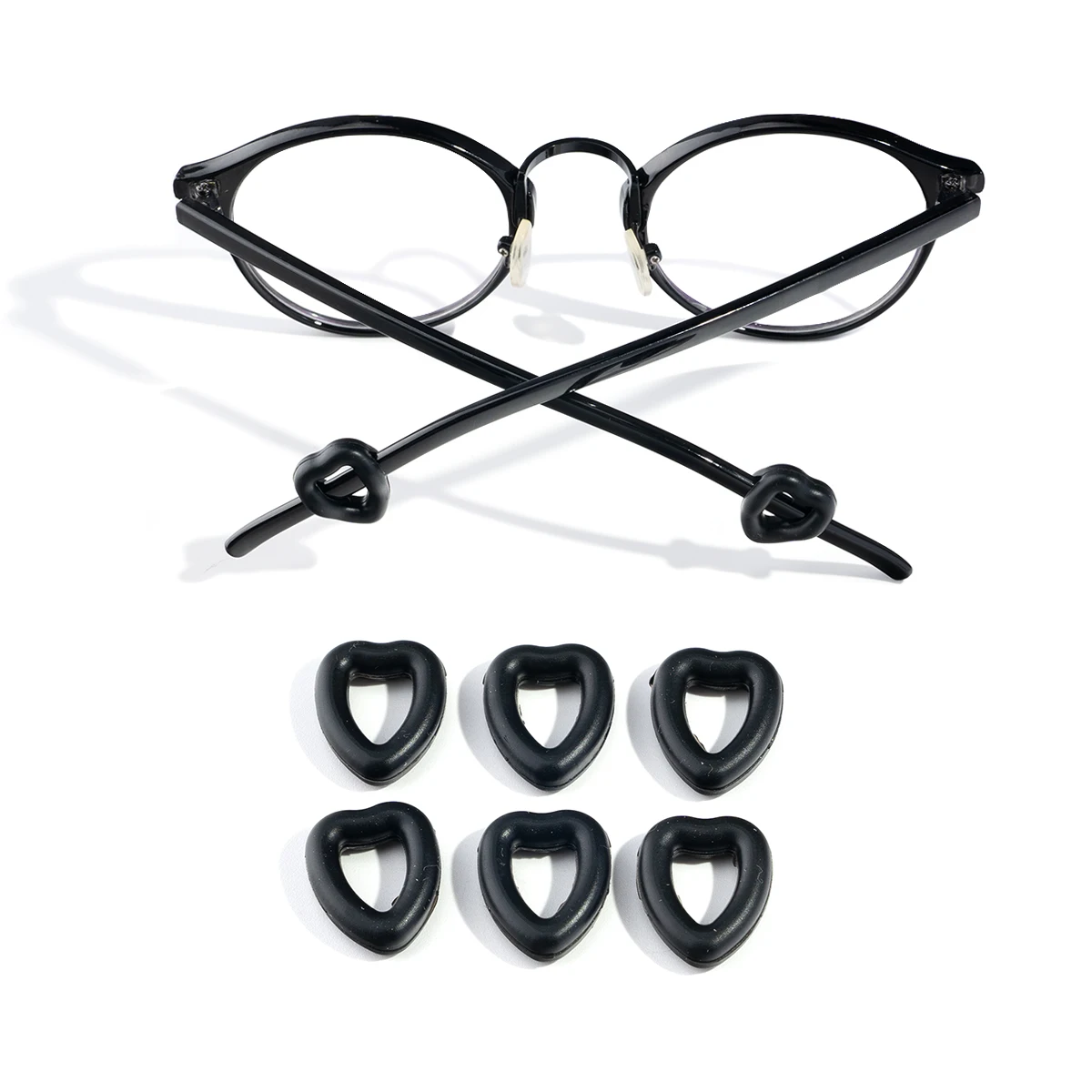 

Silicone Anti-slip Ear Hooks Holder for Glasses Black/Transparent Elastic Eyeglasses Retainer Holders Eyewear Accessories