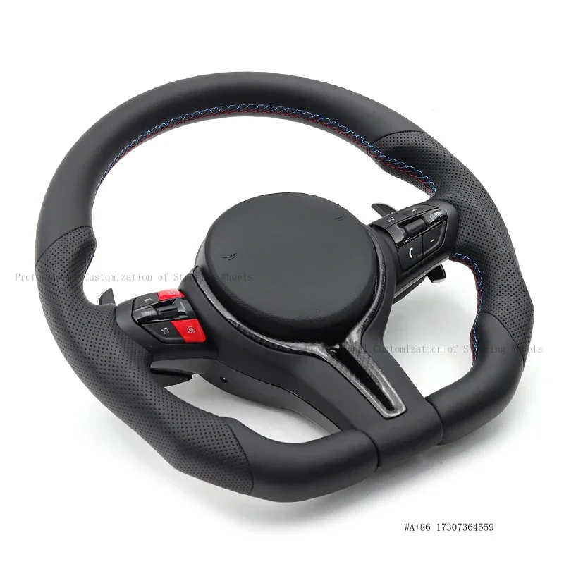 Napa Leather Steering Wheel for BMW Flat Bottom F01 F06 F10 F11 F12 F20 F21 F22 F25 F26 F30 F31 F32 F33 F34 F36 M3 F80 M4 F82 M5