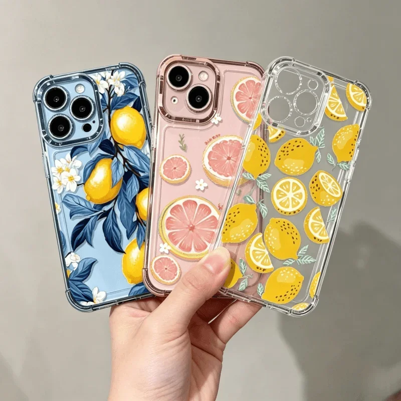 Funda para Honor 600 PRO 400 400i MAGIC 7 LITE X6D X8D X7D X9D X8C X6C X9A X5B X5C con diseño de frutas de verano, sandía y limón, con efecto chapado