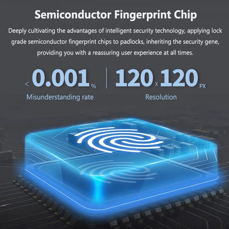 Fingerprint Padlock Anti-theft Waterproof Keyless Security Padlock Outdoor Lock Portable Smart Digital Lock Box Charging Port