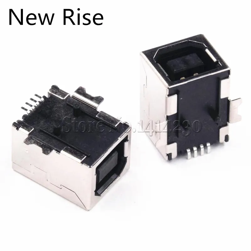 10Pcs Type B Female SMT 180 degree USB-B SMD USB-BF For fax communication interface