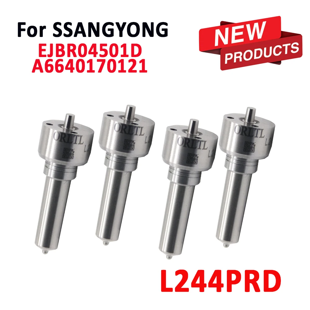 4 PCS L244 PRD Diesel Nozzle L244PBD Fuel Injector Nozzle L244PRD For Ssangyong Actyon Kyron Injector Assy EJBR04501D 6640170121