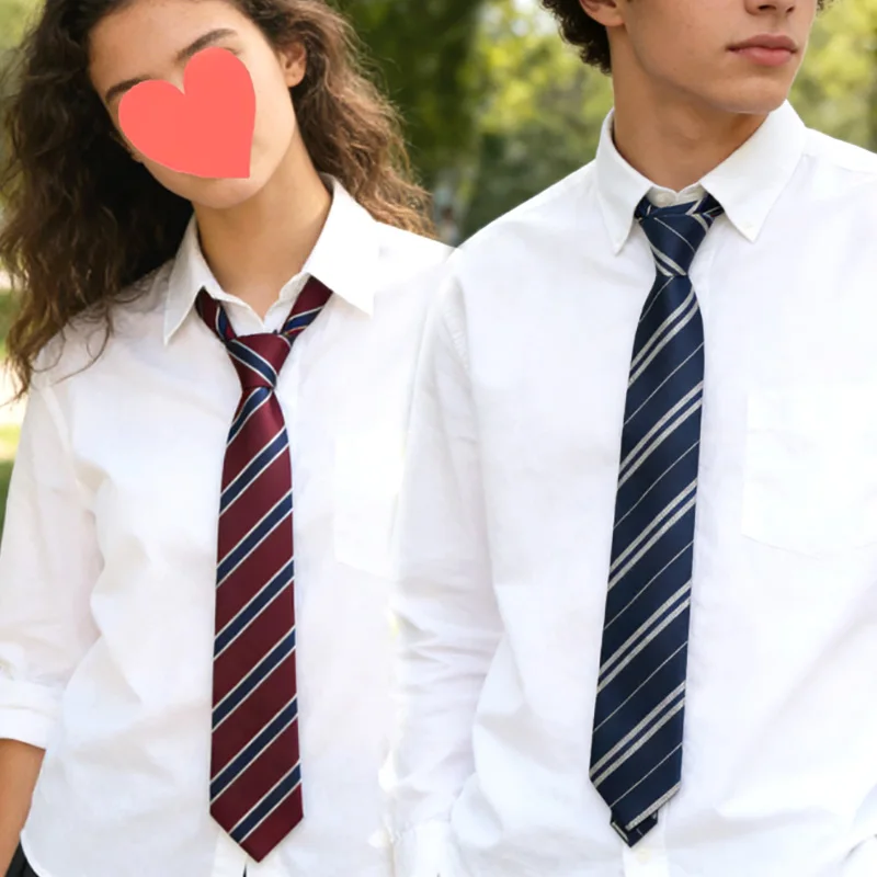 

Women JK Ties Men's Striped Neck Tie Girls Japanese Style for Jk Uniform School Cute Skinny Necktie Business Office Accessories