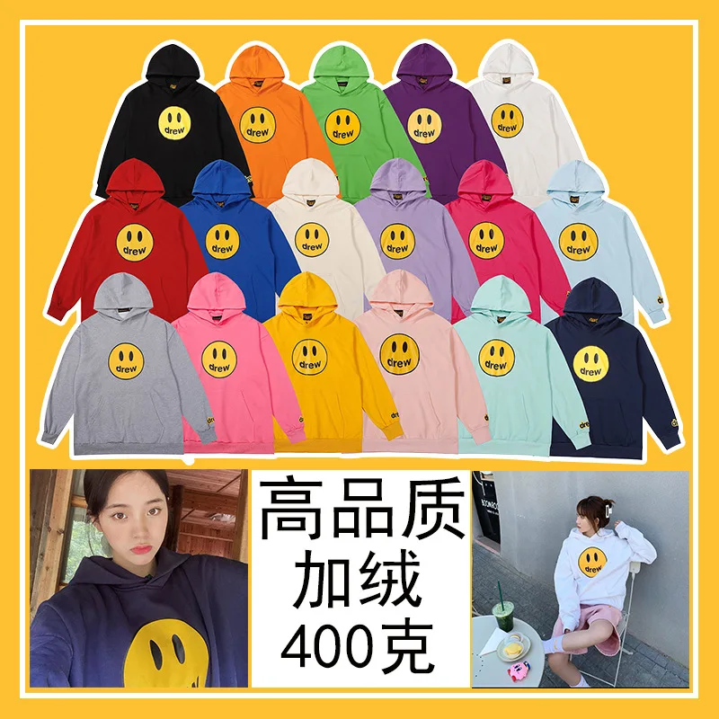 

Drew House Classic Smiley Face Hoodie High-Street Fashion Brand Oversized Couples' Hoodie for Men and Women