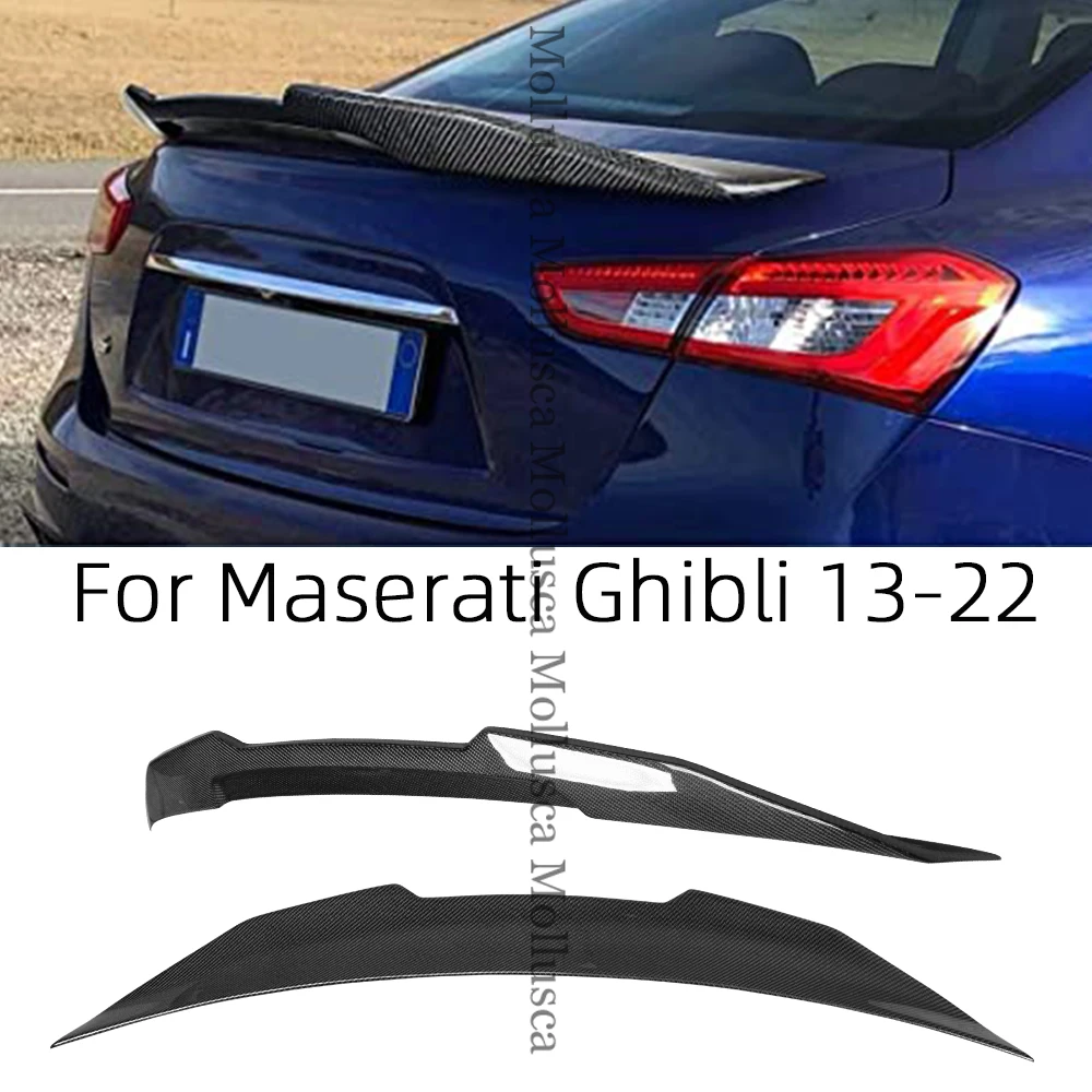 For Maserati Ghibli PSM Style Carbon fiber Rear Spoiler Trunk wing 2013-2023 FRP honeycomb Forged