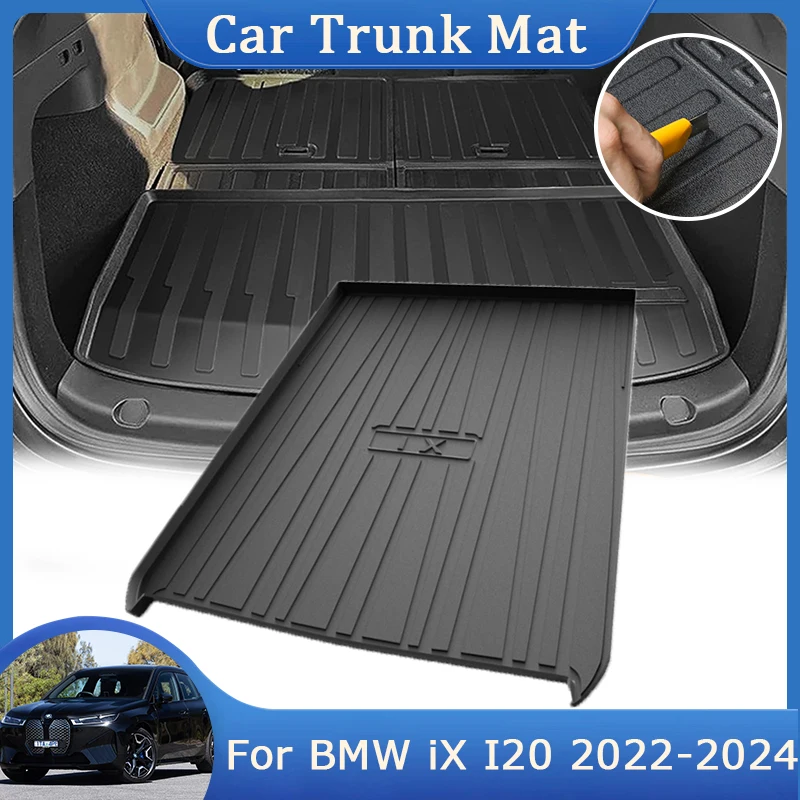 

For BMW iX I20 2022 2023 2024 TPE Rear Trunk Mat Storage Pad Waterproof Luggage Floor Boot Cargo Rug Anti-scratch Tray Carpet