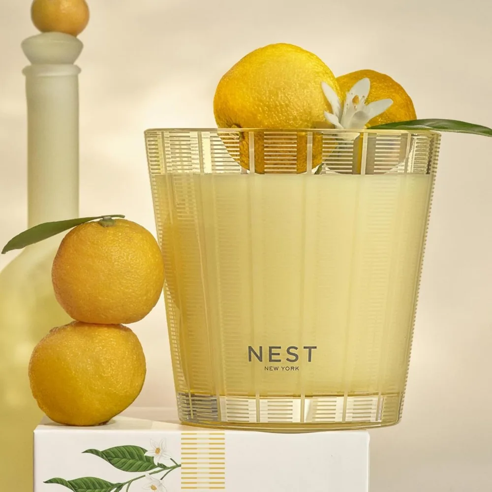 شمعة معطرة بثلاث فتحات، رائحة Sunlit Yuzu & Neroli، 21.2 أونصة، وقت حرق 100 ساعة، حاوية زجاجية قابلة لإعادة الاستخدام، رائحة طويلة الأمد #3