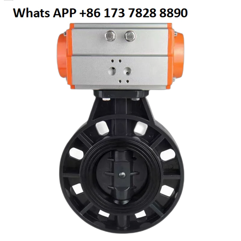 

Пневматический дроссельный клапан с пластиковым зажимом UPVC D671X-10P, клапан для химической кислоты и щелочной коррозии, 3-дюймовый DN80