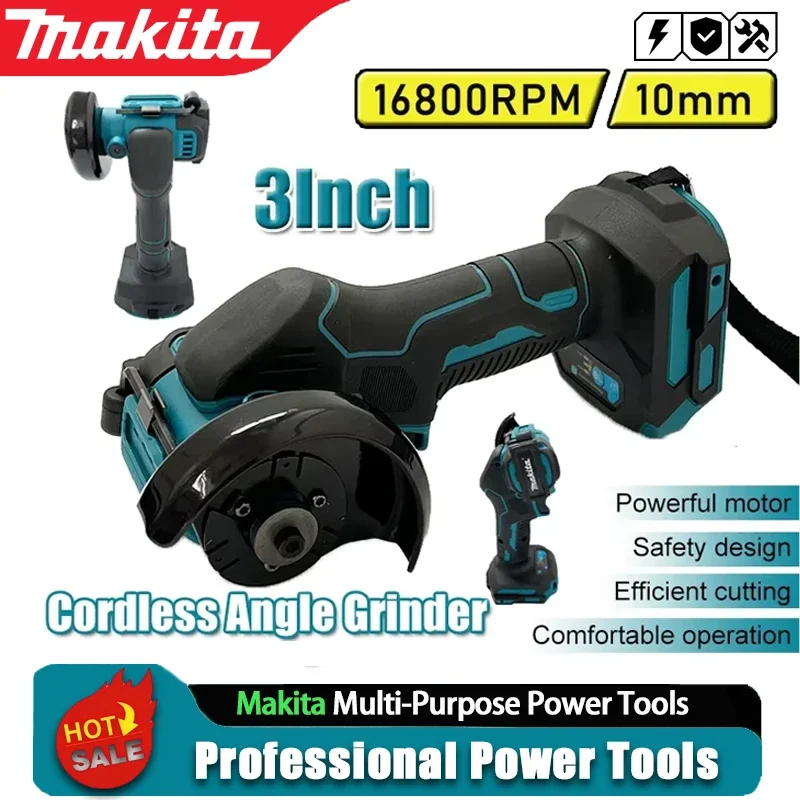

Аккумуляторная угловая шлифмашина Makita 3 дюйма, беспроводная угловая шлифмашина 3 дюйма, электрический отрезной инструмент, циркулярная пила, электроинструмент