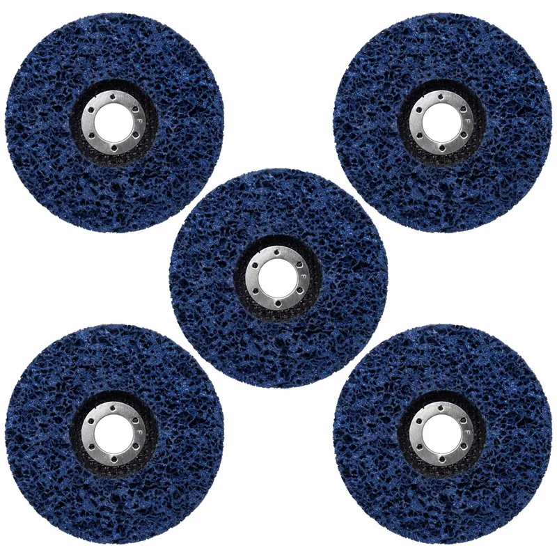 5Pcs 125Mm Diameter Cleaning Strip Wheel Grinding Abrasive Disc For Angle Grinder Paint Rust Grinder Remover Tools