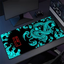 80x30cm Lock Edge Keyboard Pads Large Office Non-Slip Computer Mouse Pad Japanese Art Dragon Deskmat Gamer Custom Home Mousepad